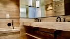 A bathroom designed by the French designer Rodolphe Parente